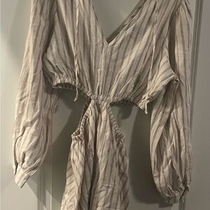 Striped V-Neck Women Top/Dress